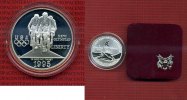 USA 1 Dollar Silber Commemorative Coin USA 1 Dollar 1995 P XXVI Olympiade Atlanta Box Kapsel Radfahren Cycling