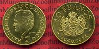 Monaco 10 Francs Goldmünze Monaco 10 Francs 1974 Gold Probe Essai, Rainier III.