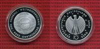 Bundesrepublik Deutschland 10 Euro Silber Gedenkmünze Deutschland 10 Euro 2006 , Fußball WM 2006 Spiegelglanz mit Kapsel