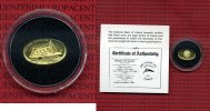 Liberia 25 Dollars Gold 1/25 Unze Liberia 2000 1/25 Unze Titanic Zertifikat Kapsel