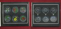 Kuba, Cuba 6 x 1 Peso Farbmünzen Kuba-Set 1997 6 x 1 Pesos Flora Del Caribe Farbmünzen Tiermotive