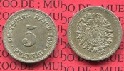 Kaiserreich Kleinmünze nach Jäger 5 Pfennig Kaiserreich Deutsches Reich, 5 Pfennig 1875 A