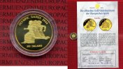 Gambia 100 Dollars Gambia 1997 Gedenkmünze der Olympischen Spiele Kapsel Zertifikat