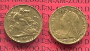 England Great Britain UK Half Sovereign Goldmünze England 1901 Half Sovereign Goldmünze Victoria St. Georg ss