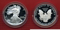 USA 1 Dollar Commemorative Silber USA 1986, 1 Dollar Liberty Silver Eagle mit Kapsel und Zertifikat