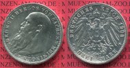 Sachsen Meiningen 3 Mark Silbermünze 1908 ...