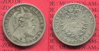 Anhalt 2 Mark Silber Anhalt 2 Mark 1876, Herzog Friedrich I. Silber