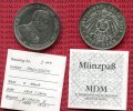 Preußen 5 Mark Silbermünze Kursmünze 1913 ...