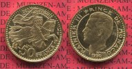 Monaco 50 Francs Goldmünze Monaco 50 Francs 1950 Gold Probe Essai, Rainier III.