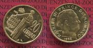 Monaco 20 Centimes Goldmünze Monaco 10 Centimes 1962 Gold Probe Essai, Rainier III.