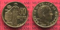 Monaco 50 Centimes Goldmünze Monaco 50 Centimes 1962 Gold Probe Essai, Rainier III.