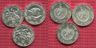 Kuba, Cuba 3 x 5 Pesos Silbermünze 1981 St...