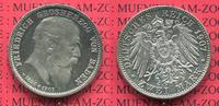 Baden 2 Mark Silber  1907 Polierte Platte ...