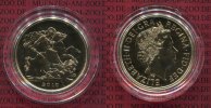 England Great Britain UK Großbritannien Gold Proof 5 Pfund England 2010 Gold Proof 5 Pfund Sovereign Motiv BU OVP