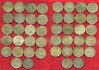 III. Reich 22 x 5 Reichsmark Lot 1934 - 19...