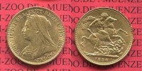 England Great Britain UK Sovereign Goldmünze England 1896 Sovereign Goldmünze Victoria