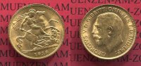 England Great Britain UK Australien Half Sovereign Goldmünze England 1913 Half Sovereign Goldmünze Georg V. St. Georg