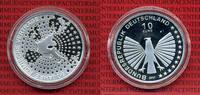 Bundesrepublik Deutschland 10 Euro Silber Gedenkmünze Deutschland 10 Euro 2007 -F-, 50 Jahre Römische Verträge Spiegelglanz mit Kapsel