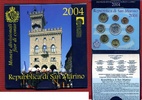 San Marino Kursmünzensatz San Marino Kursmünzensatz 2004 1 Cent bis 5 Euro, 9 Münzen, Stgl. OVP
