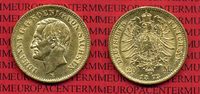 Sachsen German Empire Kingdom of Saxonia 20 Mark Goldmünze Kursmünze Sachsen 20 Mark Gold 1873 E König Johann J. 259