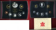 Kanada, Canada Kursmünzensatz 1 Cent - 2 Dollars + Silb Kanada KMS 2002 1 Cent bis 2 Dollars Goldenes Jubiläum Queen Elizabeth