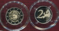 Frankreich, France 2 Euro Commemorative 2 Euro Münze Frankreich 2 Euro 2012 10 Jahre Euro Bargeld PP OVP