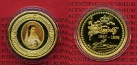 Goldmedaille Deutschland Sonderprägung Gold Medaille Sonderprägung Farbreliefprägung Sisi zum 100. Todestag 1998