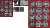 Deutschland Medaillenset, 6 x Silber Deutschland 12 Medaillen Set Legenden der Militärtechnik