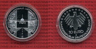 Bundesrepublik Deutschland, Germany FRG 10 Euro Silbermünze Commemorative Coin BRD 10 Euro 2009 100 Jahre Internationale Luftfahrtausstellung