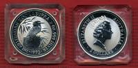 Australien 2 Dollars Kookaburra 2 Unzen Australien 2 Unzen Silber 1993 Kookaburra Stgl. in quadratischer Kapsel