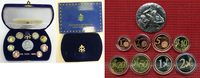 Vatikan, Vatican Euro Kursmünzensatz Offiziell, 3,88 Euro Vatikan Kursmünzensatz KMS 2002 Papst Johannes Paul II. PP mit Silbermedaille