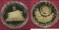 Korea, Süd Korea, Southern Korea 50000 Won Goldmünze 1 Unze Süd Korea 1987 50000 Won Great South Gate Süd Tor Gold XXIV Olympiade Seoul 1988