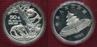 China Volksrepublik PRC 50 Yuan Silbermünz...