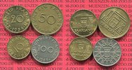 Saarland Satz, 10, 20 50 und 100 Franken Saarland Satz, 10, 20 50 und 100 Franken 1954-55 ss-ss+, 4 Münzen