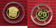 Lettland 1 Lats 999 Goldmünze 1/25 Unze Lettland 1 Lats Goldmünze 2005 1/25 Unze Jugendstil in Riga PP