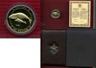 Kanada, Canada 100 Dollars Goldmünze, 1/4 Unze Kanada 100 Dollars 1988 Wal mit Kalb Whale 1/4 Unze