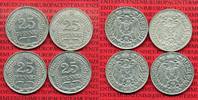 Kaiserreich Kleinmünze nach Jäger 4 x 25 Pfennig Kaiserreich Deutsches Reich, 4 x 25 Pfennig 1909 - 1911