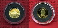 Kanada, Canada 50 Cents Minigold Münze 1/25 OZ Kanada 50 Cents 2005 Gold 1/25 Unze Kanu