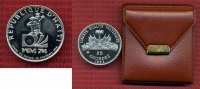 Haiti 25 Gourdes Silbermünze Haiti 25 Gourdes Silber 1973 Fußball WM 1974