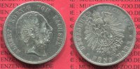 Sachsen, German Empire State of Saxonia 5 Mark Sachsen 5 Mark 1875, König Albert , Silber, f. ss J. 122