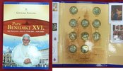 Deutschland Vatikan Papst Benedikt XVI. Reppa Folder Papst Benedikt XVI. Erstes Pontifikatsjahr 10 Medaillen im Reppa Folder