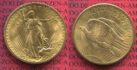 USA 20 Dollars Gold St. Gaudens Double Eagle USA 20 Dollars 1908 Gold St. Gaudens Typ, ohne Motto Double Eagle