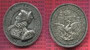 England Great Britain Medaillon Silber Guß silver cast Ovale Medaille Elisabeth I. o.J. Portrait n. links, RS Phönix unter Krone