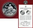 China Volksrepublik PRC 5 Yuan Silbermünze Gedenkmünze China 5 Yuan 1990, Li Shizen, Mediziner PP Silber