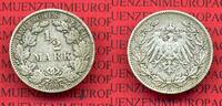 Kaiserreich 1/2 Mark Silbermünze Kaiserreich 1/2 Mark 1908 E Silber