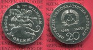 DDR Eastern Germany GDR 20 Mark Silbermünze DDR DDR 20 Mark 1986 Silber, 200. Geburtstag der Gebrüder Grimm, Gestiefelter Kater