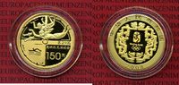 China 150 Yuan Goldmünze, 1/3 Unze Gold 150 Yuan Gold 2008 Olympische Spiele Peking Antikes Schwimmen