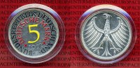 Bundesrepublik Deutschland 5 DM Silbermünze Silberadler Kursmünze BRD 5 DM 1972 F, Kursmünze, Silberadler zum Teil mit Farbe