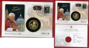 Numisbrief mit Goldmedaille Numisbrief Numisbrief Papst Benedikt XVI. Weihnachten und zur Wahl
