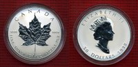 Kanada Canada 50 Dollar Silber 10 Unzen Maple Leaf Kanada 50 Dollars Silber 1998 Maple Leaf 10 Unzen mit Kapsel